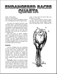 Endangered Races: Quasta