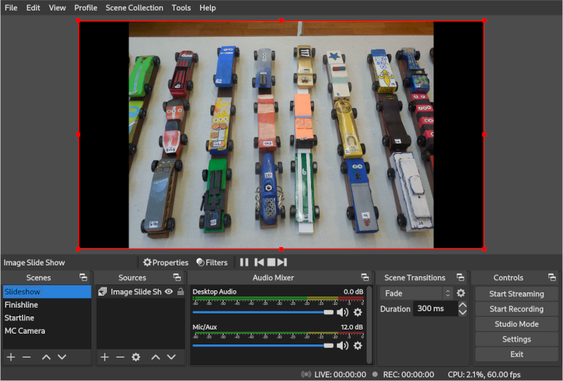 OBS Studio screen OBS Studio screen